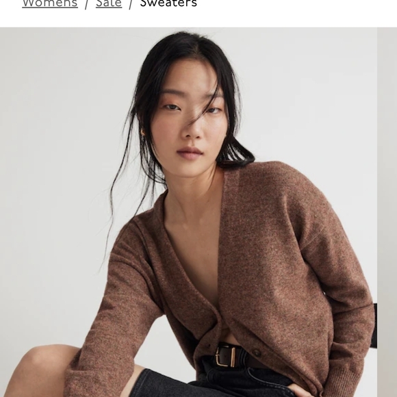 Madewell Relaxed V Neck Cardigan Size S - Picture 2 of 9